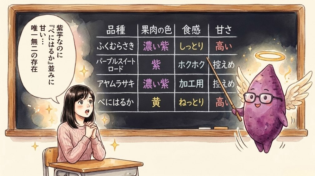 他の紫芋・さつまいも品種との違い
