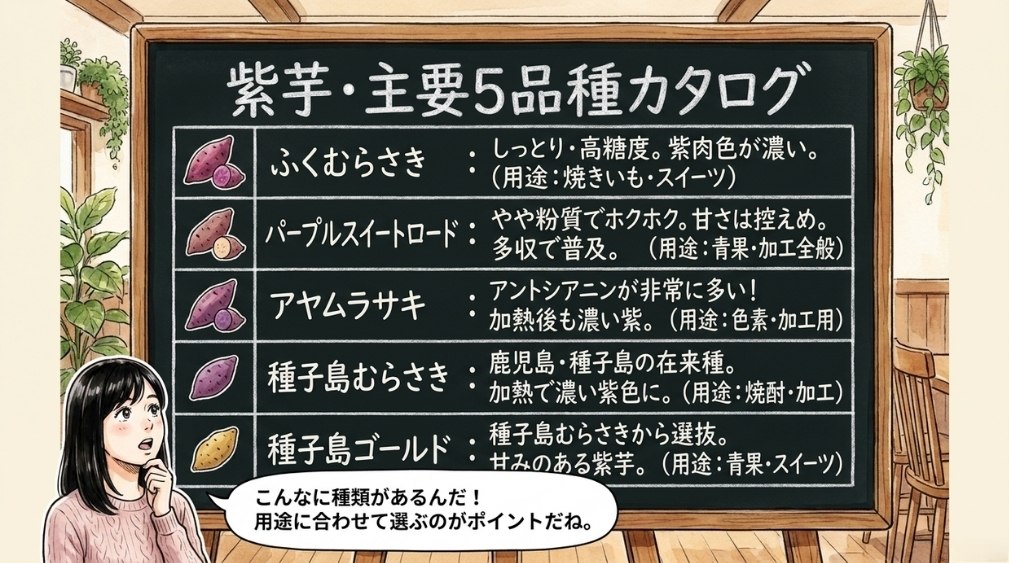 紫芋の主な品種